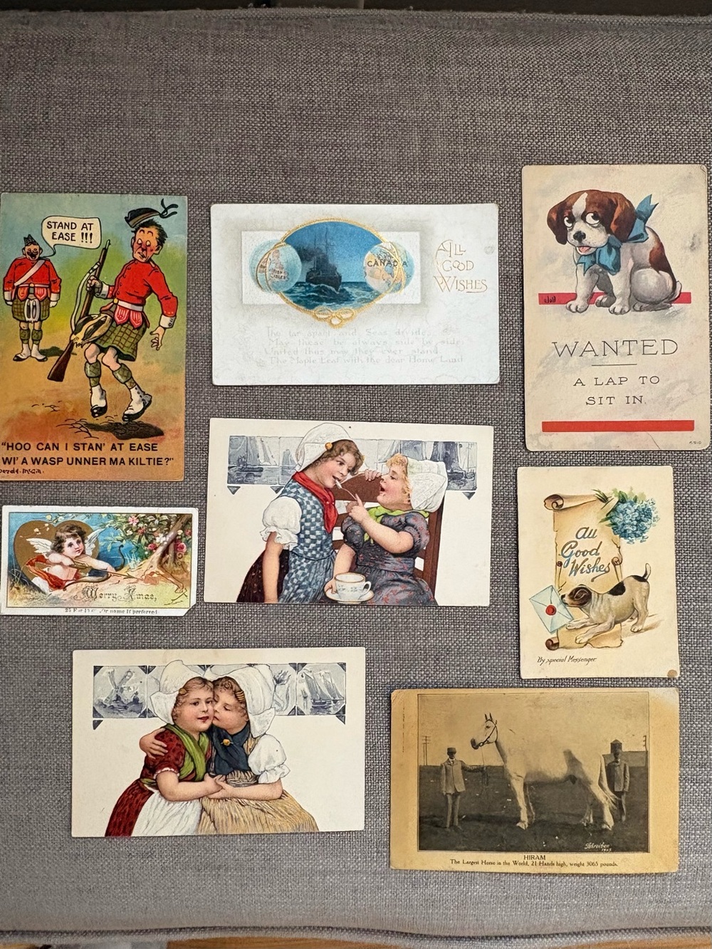 Antique Early 20th Century Paper Post Card Assorted Ephemera Lot - Some Stamps